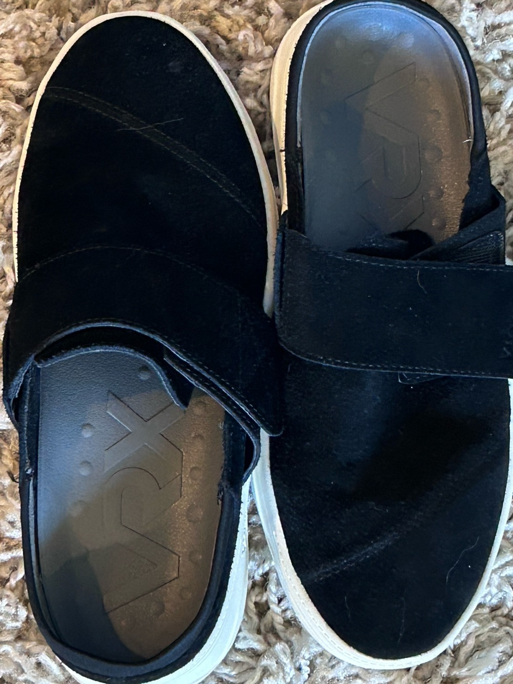 Vionic Black Lotus RX Suede Slip-On Mule